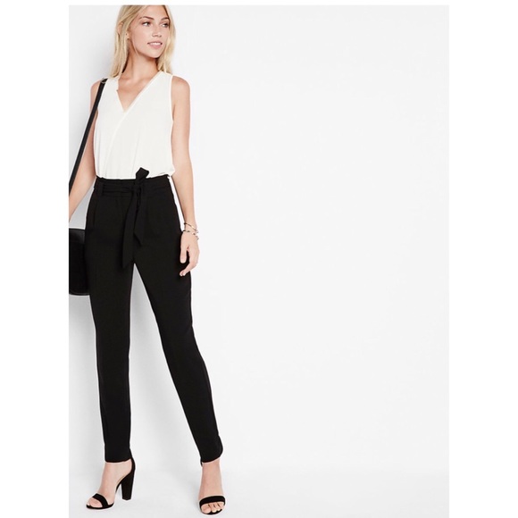 sash waist ankle pant